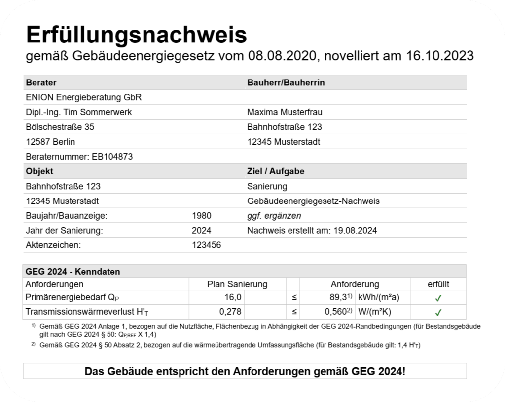 GEG-Nachweis